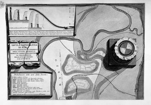 Karten der antiken römischen Aquädukte in Rom von Giovanni Battista Piranesi